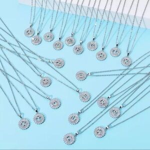 NEW!! 🤍 Initial Rhinestone Charm Necklace